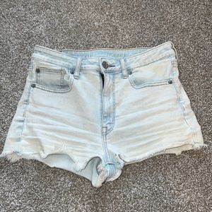 Bleached washed American Eagle jean shorts